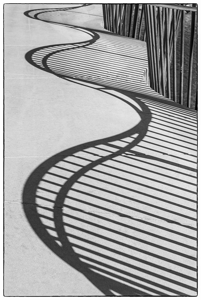Sweden-Scania-Malmo-Rorsjokanalen canal bridge-shadow pattern